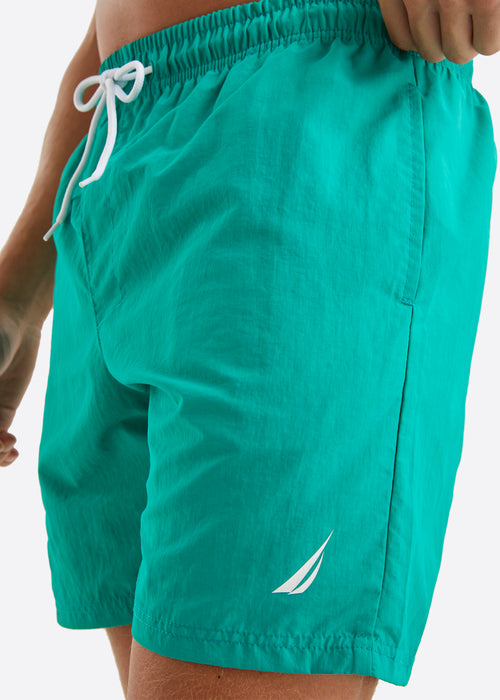 Nautica Xander 6" Swim Short - Green - Detail