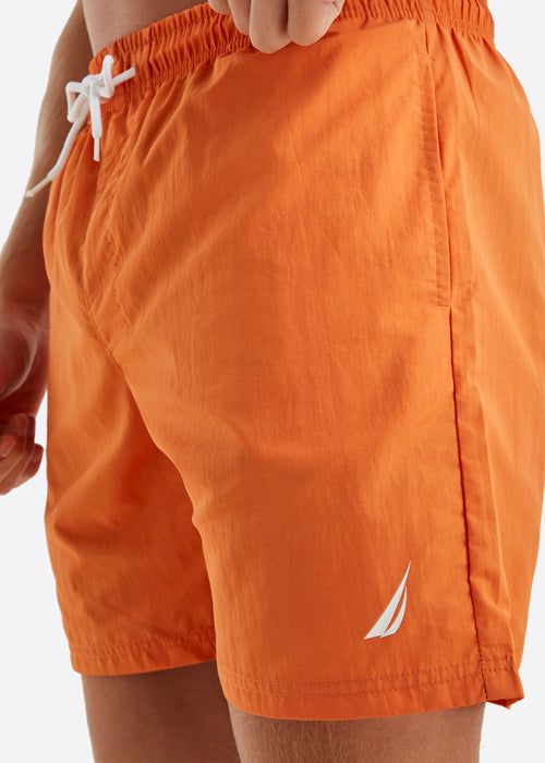 Nautica Xander 6" Swim Short - Orange - Detail