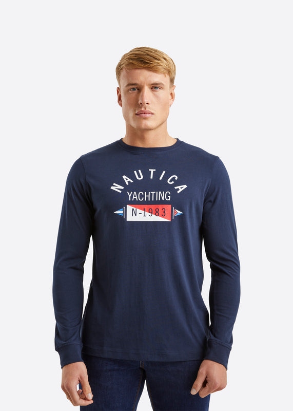 Nautica Coney LS T-Shirt - Dark Navy - Front