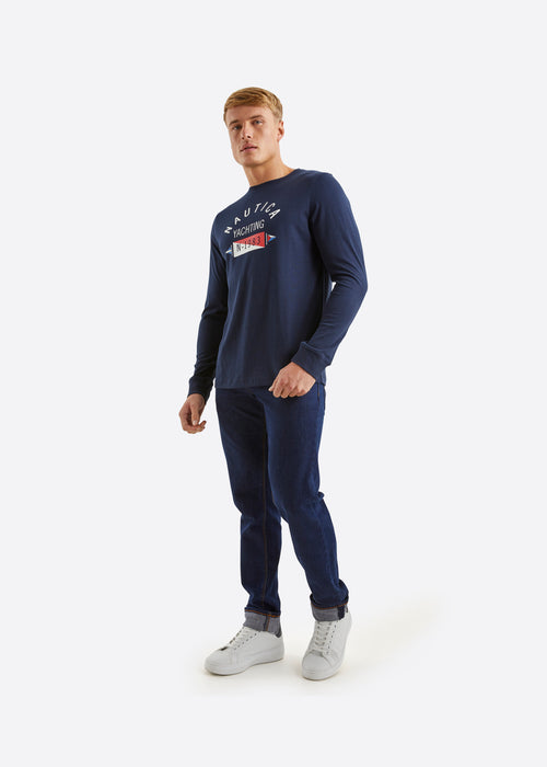Nautica Coney LS T-Shirt - Dark Navy - Full Body