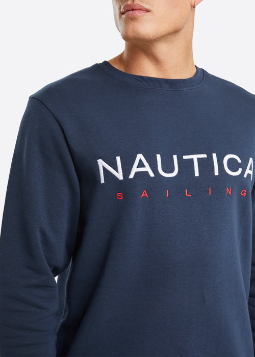 Nautica Otto Sweatshirt - Dark Navy - Detail
