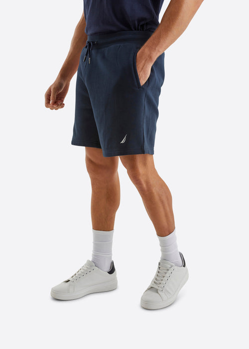 Nautica Kew 7.5" Fleece Short - Dark Navy - Front
