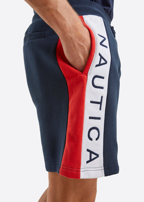 Nautica Kew 7.5" Fleece Short - Dark Navy - Detail