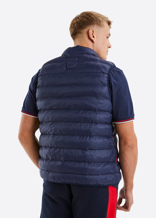Nautica Holborn Gilet - Dark Navy - Back