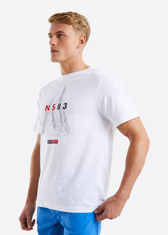 Nautica Cabot T-Shirt - White - Front
