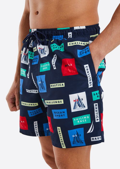 Nautica Bart 6" Swim Short - Dark Navy - Front