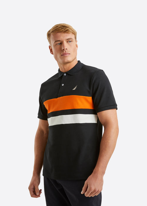 Nautica Holt Polo Shirt - Black - Front
