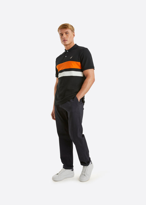 Nautica Holt Polo Shirt - Black - Full Body