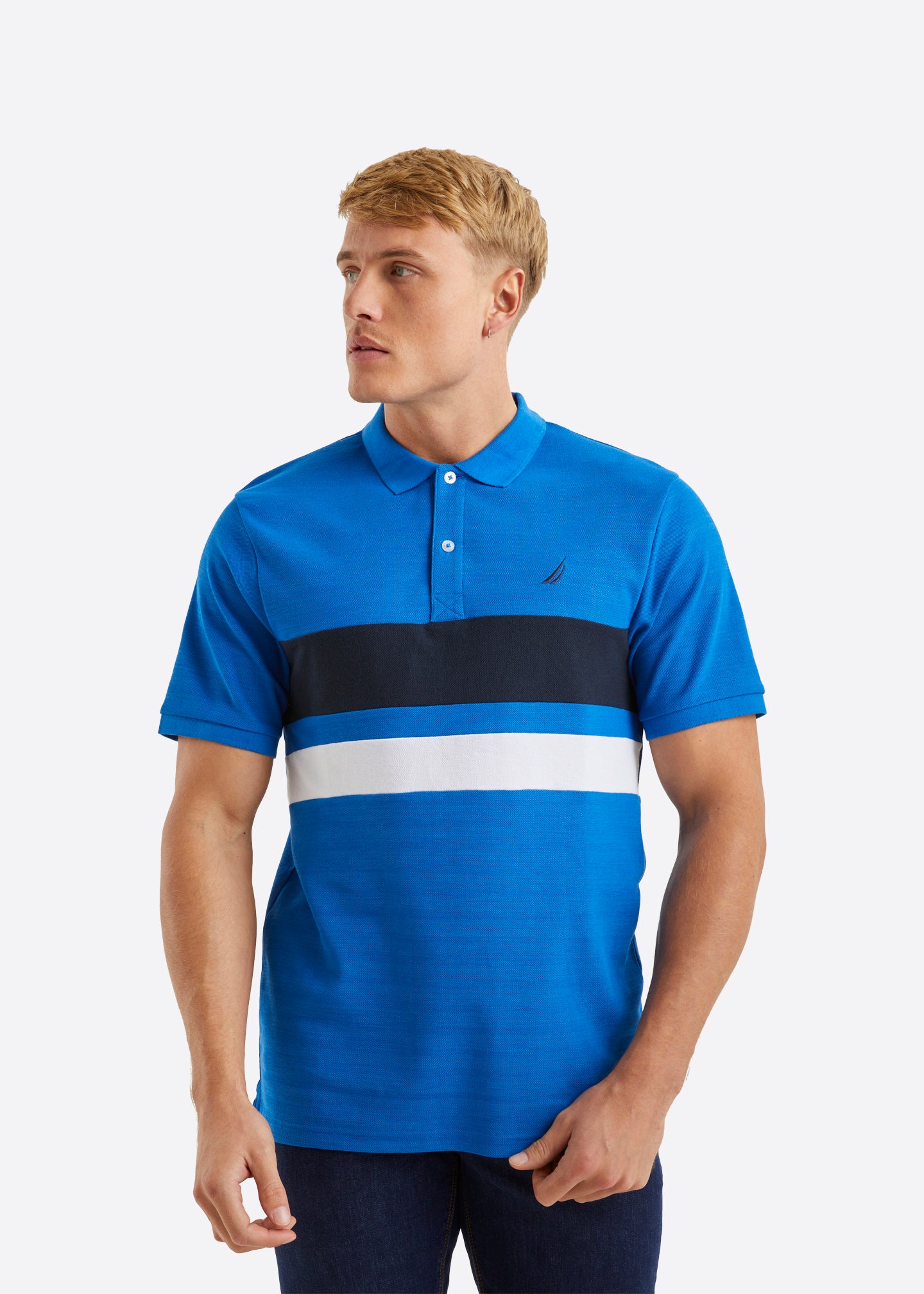 Nautica Holt Polo Shirt - Blue - Front