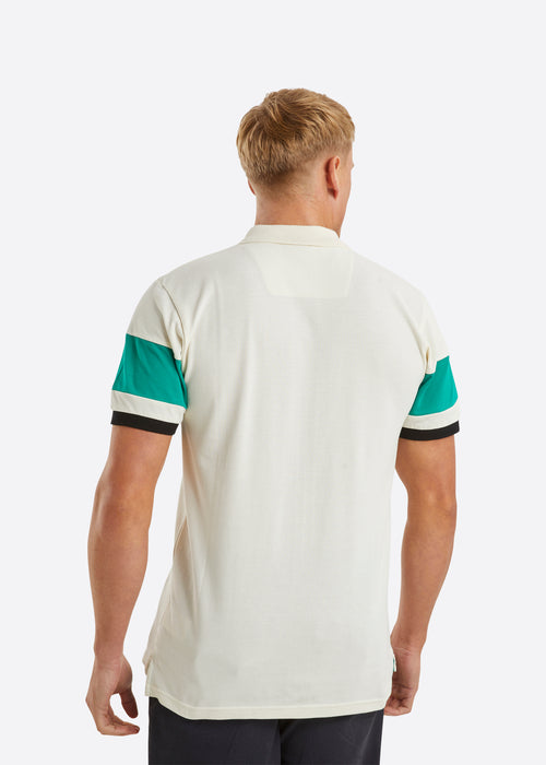 Nautica Harlech Polo Shirt - Ecru - Back
