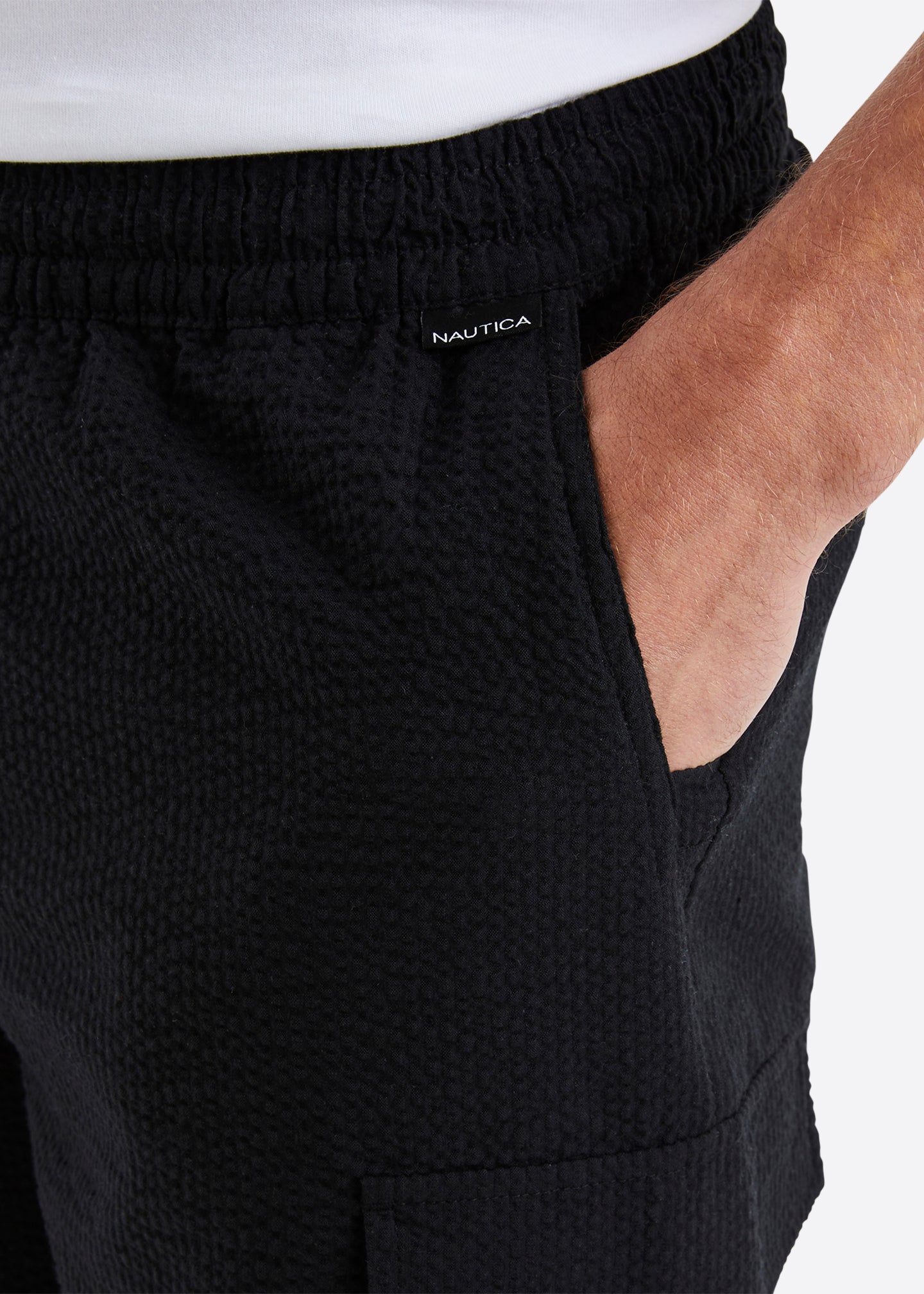 Lanark Big Tall Cargo Short Black Nautica