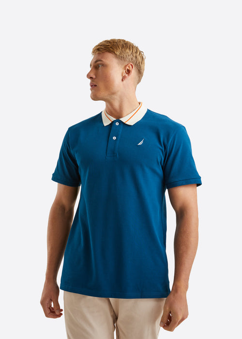 Nautica Rogan Polo Shirt - Dark Blue - Front