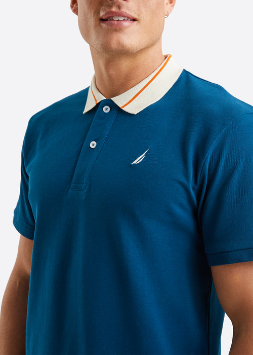 Nautica Rogan Polo Shirt - Dark Blue - Detail