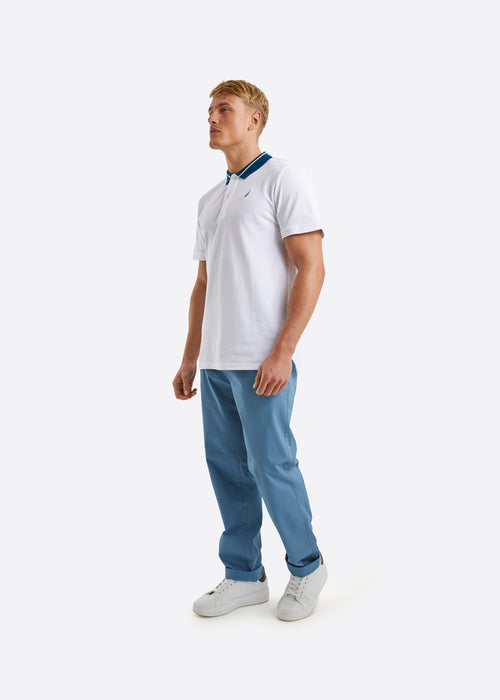 Nautica Rogan Polo Shirt - White - Full Body