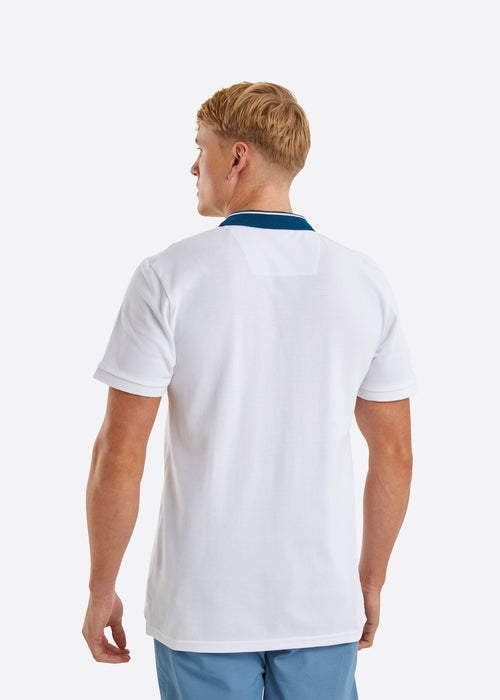 Nautica Rogan Polo Shirt - White - Back