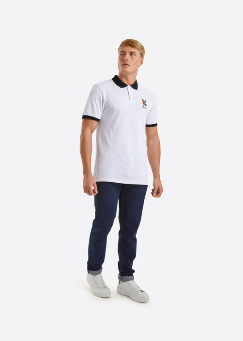 Nautica Mitch Big & Tall Polo Shirt - White - Full Body
