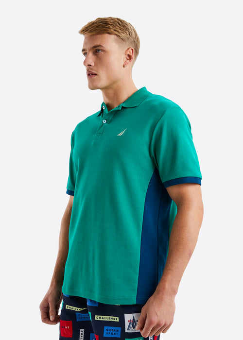 Nautica Blaine Polo Shirt - Green - Front