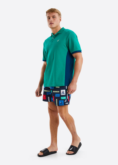 Nautica Blaine Polo Shirt - Green - Full Body