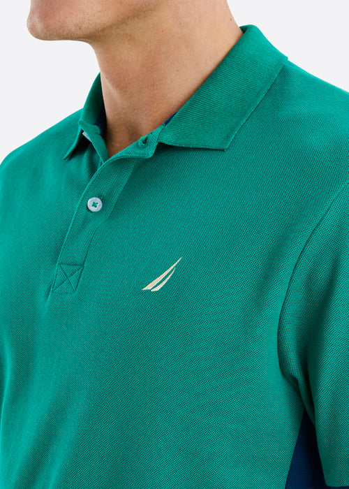 Nautica Blaine Polo Shirt - Green - Detail