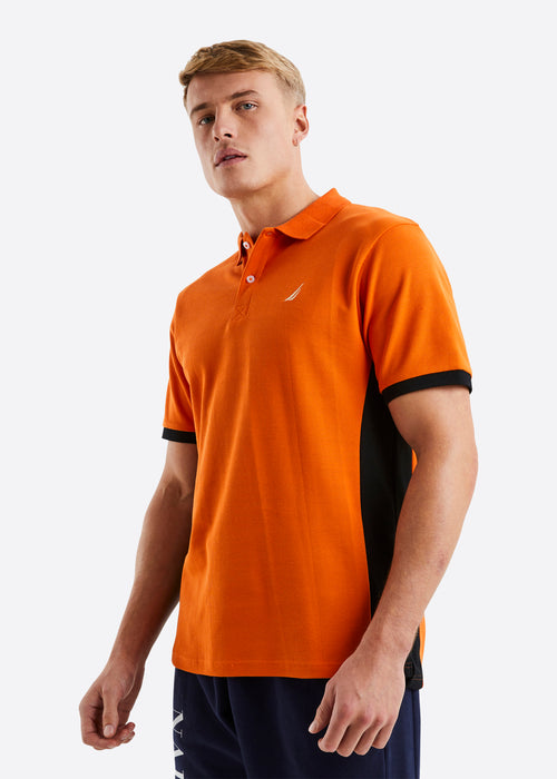 Nautica Blaine Polo Shirt - Orange - Front