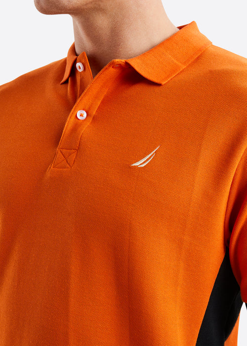 Nautica Blaine Polo Shirt - Orange - Detail