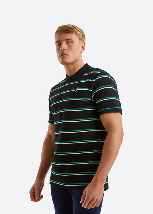 Nautica Arif Polo Shirt - Black - Front