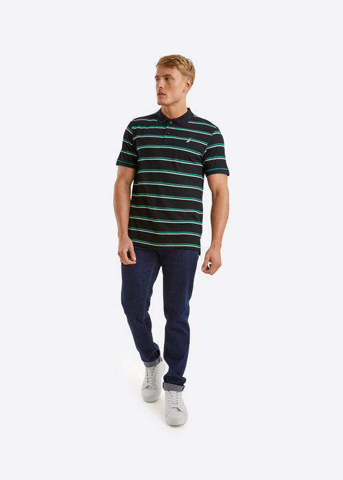 Nautica Arif Polo Shirt - Black - Full Body
