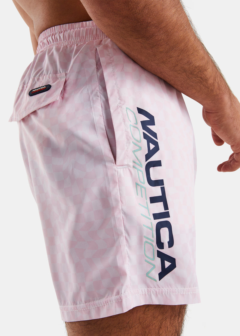 Nautica Competition Oslo 5" Swim Short - Cameo Pink - Detail