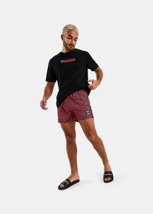 Nautica Competition Delaware 4" Swim Short - Dark Neon Pink - Full Body