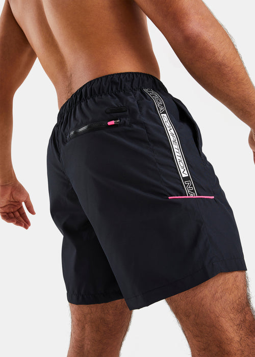Nautica Competition Traverse 5" Swim Short - Black - Back