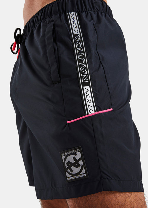 Nautica Competition Traverse 5" Swim Short - Black - Detail