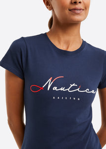 Nautica Orla T-Shirt - Dark Navy - Detail