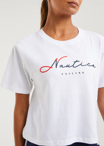 Nautica Dita Crop T-Shirt - White - Detail