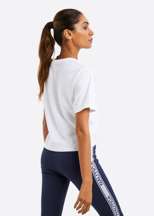Nautica Dita Crop T-Shirt - White - Back