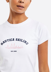 Nautica Mirais T-Shirt - White - Detail