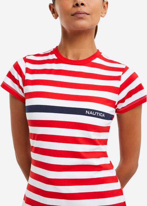 Nautica Hayden T-Shirt - True Red - Detail