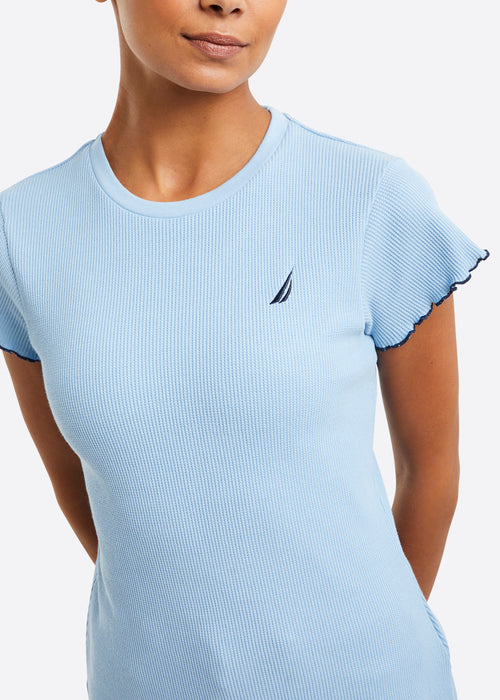 Nautica Kendal T-Shirt - Pale Blue - Detail