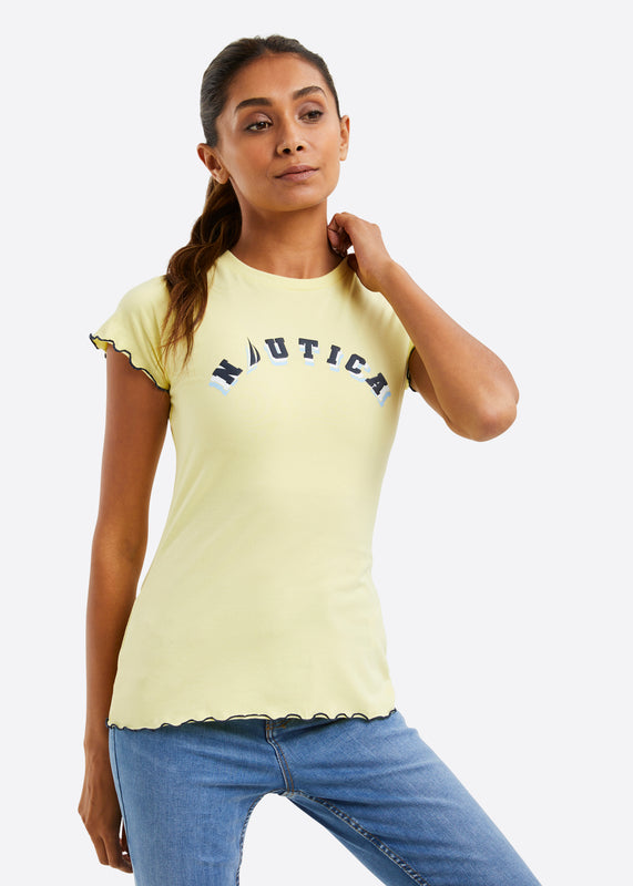Nautica Harper T-Shirt - Light Yellow - Front
