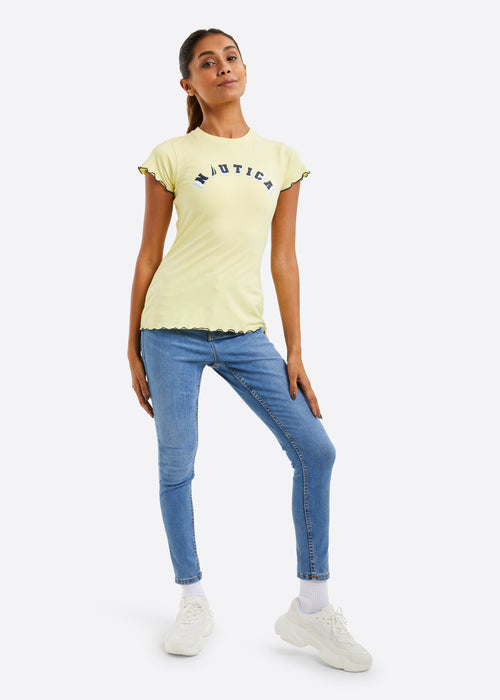 Nautica Harper T-Shirt - Light Yellow - Full Body