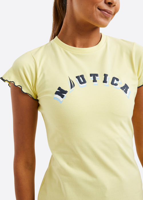 Nautica Harper T-Shirt - Light Yellow - Detail