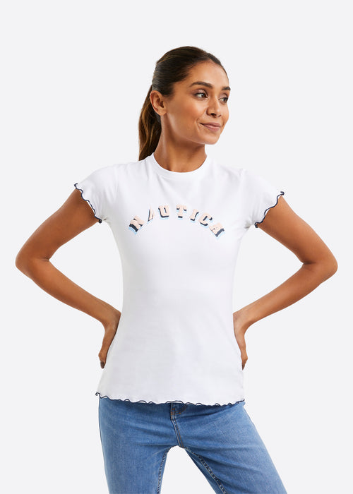 Nautica Harper T-Shirt - White - Front
