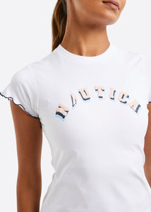 Nautica Harper T-Shirt - White - Detail
