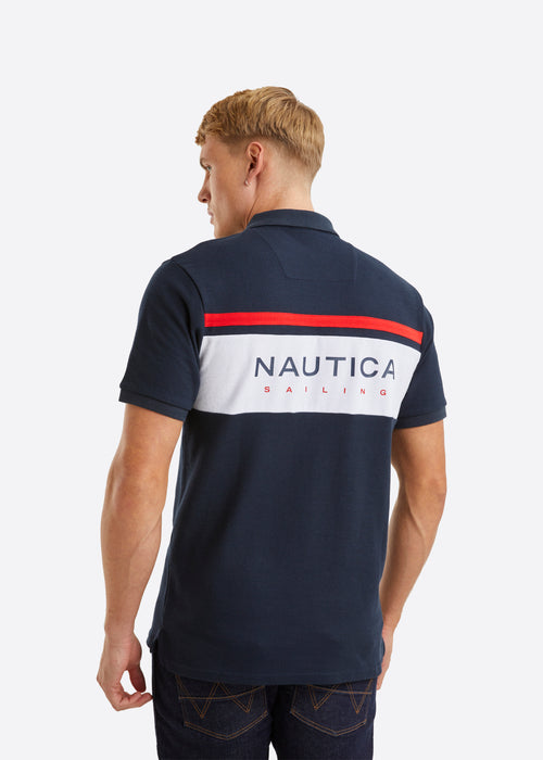 Nautica Maddox Polo Shirt - Dark Navy - Back