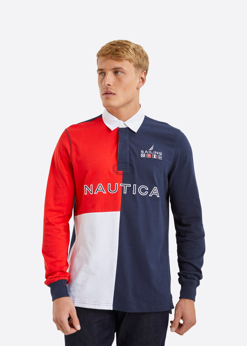 Nautica Nolan Rugby Shirt - Dark Navy - Front