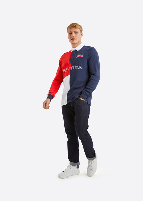 Nautica Nolan Rugby Shirt - Dark Navy - Full Body