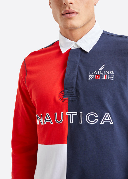 Nautica Nolan Rugby Shirt - Dark Navy - Detail