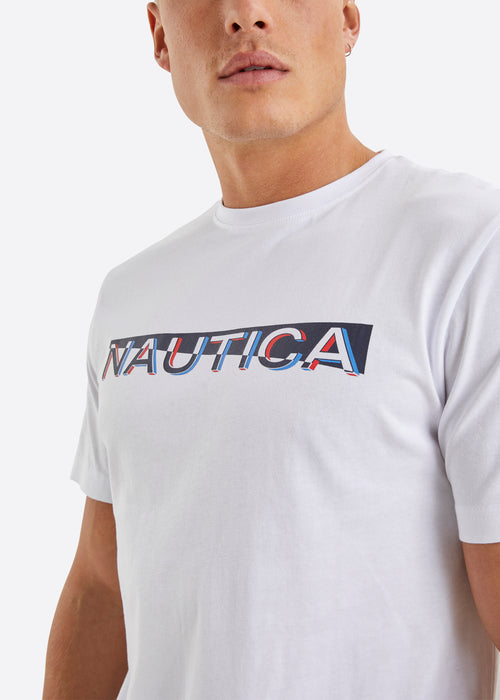Nautica Dane T-Shirt - White - Detail