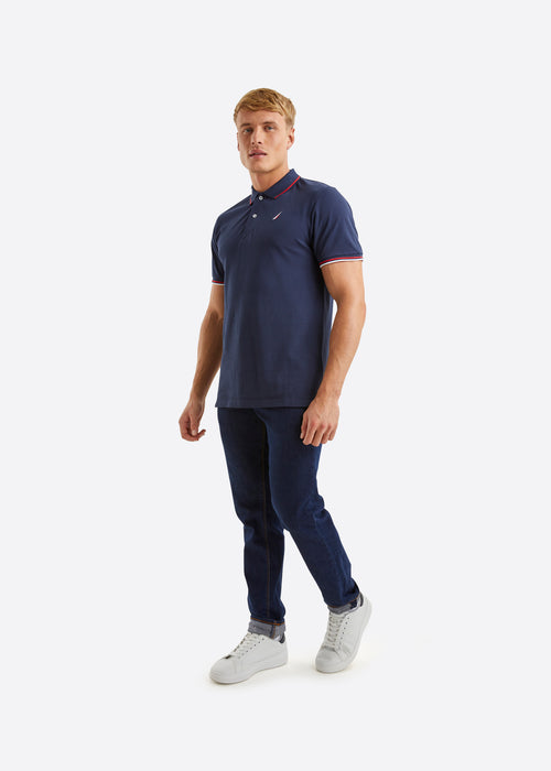 Nautica Bromley Polo Shirt - Dark Navy - Full Body