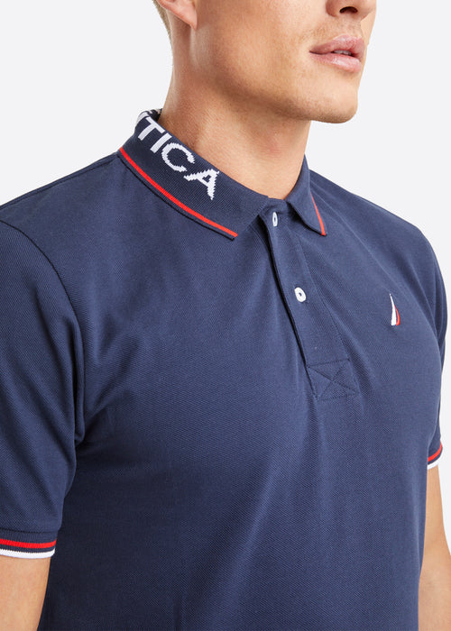 Nautica Bromley Polo Shirt - Dark Navy - Detail