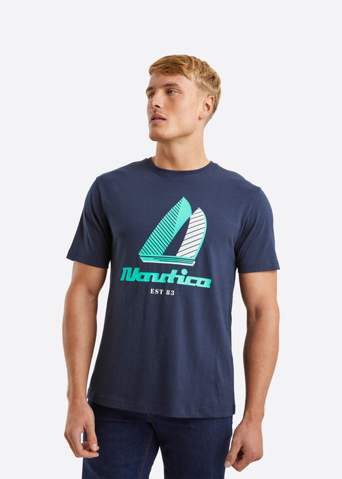 Nautica Crofton T-Shirt - Dark Navy - Front